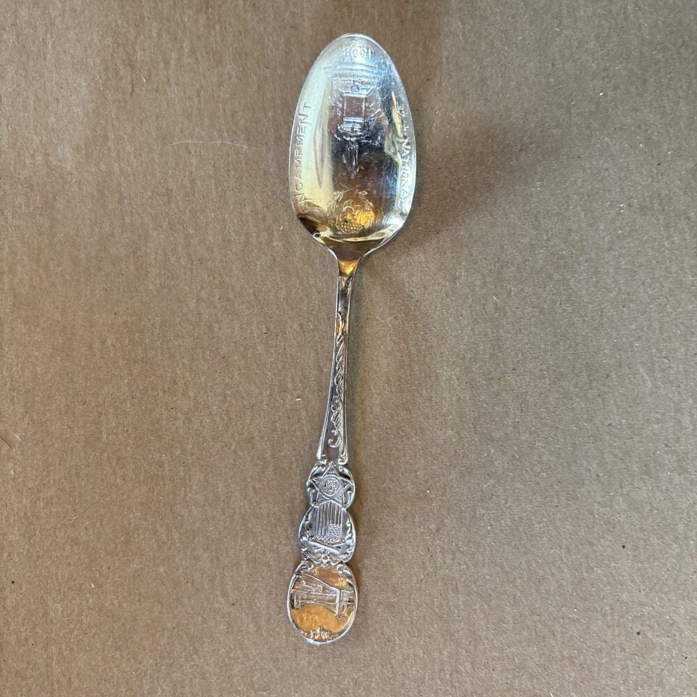 Antique sterling silver plate WEC Spoon 32nd national encampment 1898